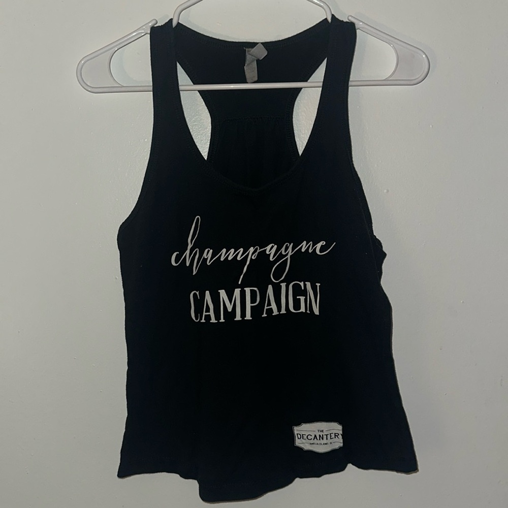Champagne campaign racer back tank